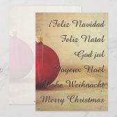 Kerstthema met kerstbal (Voorkant / Achterkant)