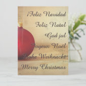 Kerstthema met kerstbal (Staand voorkant)