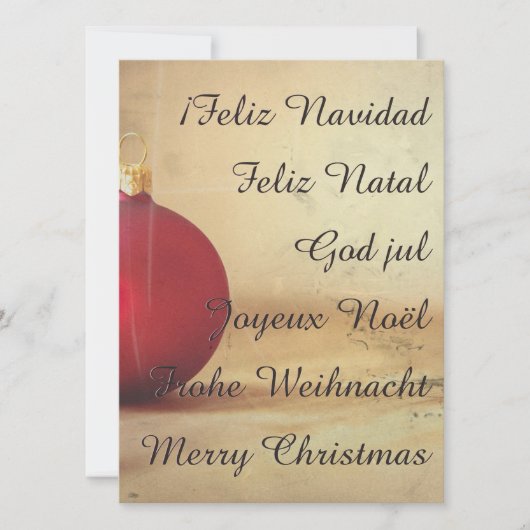 Kerstthema met kerstbal (Voorkant)