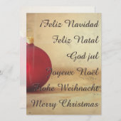 Kerstthema met kerstbal (Voorkant / Achterkant)