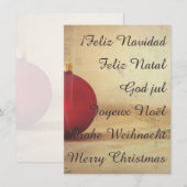 Kerstthema met kerstbal (Voorkant / Achterkant)