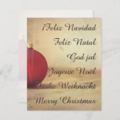 Kerstthema met kerstbal (Voorkant / Achterkant)