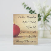 Kerstthema met kerstbal (Staand voorkant)