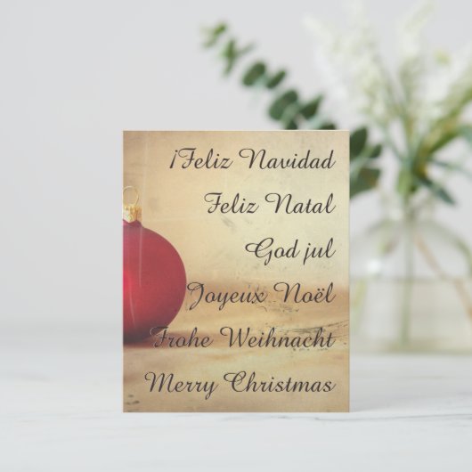 Kerstthema met kerstbal (Staand voorkant)