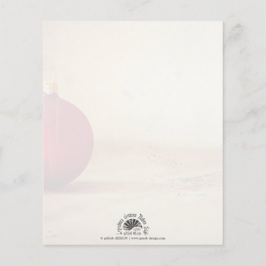 Kerstthema met kerstbal (Achterkant)