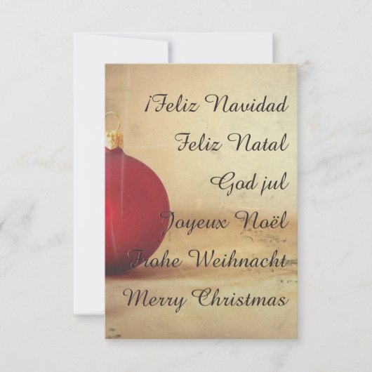 Kerstthema met kerstbal (Voorkant)