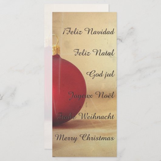 Kerstthema met kerstbal (Voorkant / Achterkant)