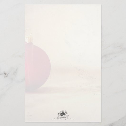 Kerstthema met kerstbal (Achterkant)