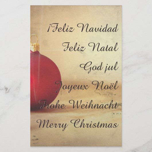 Kerstthema met kerstbal (Voorkant)