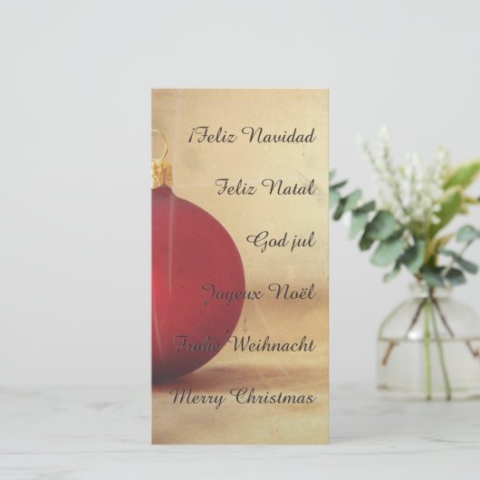 Kerstthema met kerstbal (Staand voorkant)