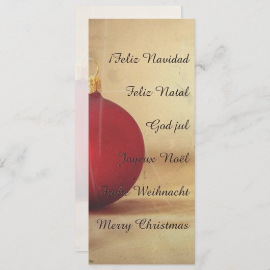 Kerstthema met kerstbal (Voorkant / Achterkant)