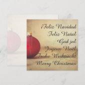 Kerstthema met kerstbal (Voorkant / Achterkant)