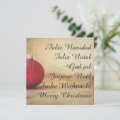 Kerstthema met kerstbal (Staand voorkant)