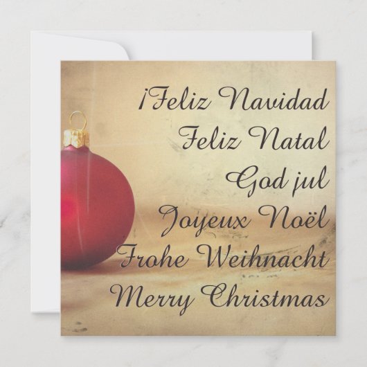 Kerstthema met kerstbal (Voorkant)