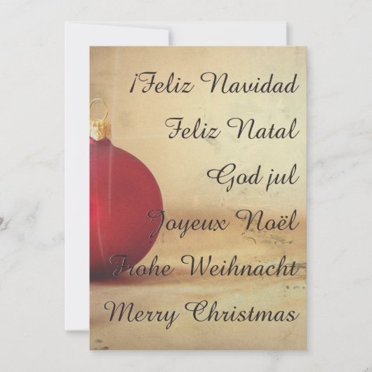 Kerstthema met kerstbal (Voorkant)