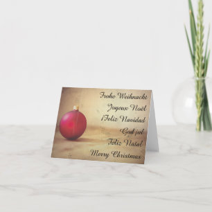 Kerstthema met kerstbal feestdagen kaart