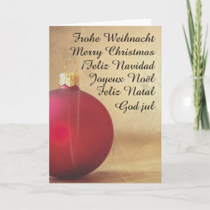 Kerstthema met kerstbal feestdagen kaart
