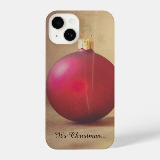 Kerstthema met kerstbal iPhone hoesje (Achterkant)