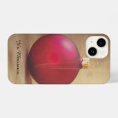 Kerstthema met kerstbal iPhone hoesje (Achterkant horizontaal)
