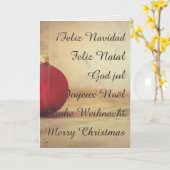 Kerstthema met kerstbal kaart (Gele Bloem)