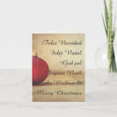 Kerstthema met kerstbal kaart (Voorkant)