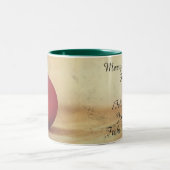 Kerstthema met kerstbal tweekleurige koffiemok (Center)