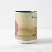 Kerstthema met kerstbal tweekleurige koffiemok (Center)