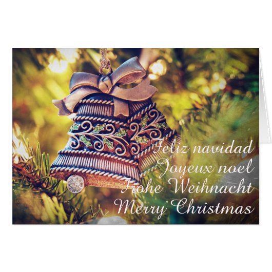 Kerstthema met twee bellen (Voorkant Horizontaal)