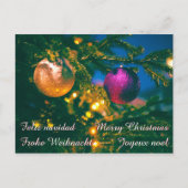 Kerstthema met twee kerstbal... briefkaart (Voorkant)