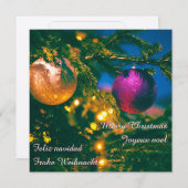 Kerstthema met twee kerstbal... kaart (Voorkant / Achterkant)