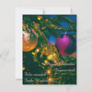 Kerstthema met twee kerstbal... kaart