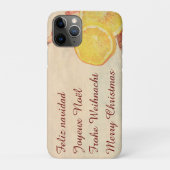 Kerstthema met vruchten in pastel look Case-Mate iPhone case (Achterkant)