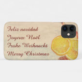 Kerstthema met vruchten in pastel  look Case-Mate iPhone case (Achterkant (horizontaal))