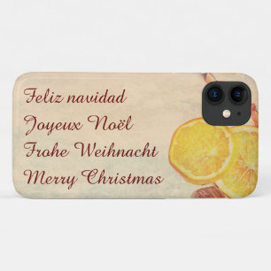 Kerstthema met vruchten in pastel look Case-Mate iPhone case