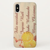 Kerstthema met vruchten in pastel look Case-Mate iPhone case (Achterkant)
