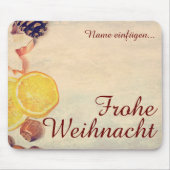 Kerstthema met vruchten in pastel look muismat (Voorkant)