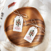 Kerstthema Notenkraker Cadeaulabel