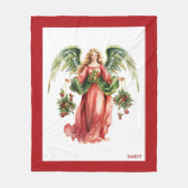 Kerstthema Notenkraker op Wit Fleece Deken (Voorkant)
