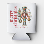 Kerstthema Notenkraker Red Typography Blikjeskoeler (Voorkant)