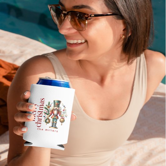 Kerstthema Notenkraker Red Typography Blikjeskoeler