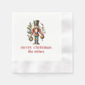 Kerstthema Notenkraker Servet (Voorkant)