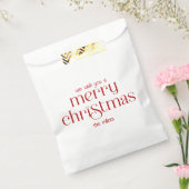 Kerstthema Ontwerp Rode Retro Typografie Bedankzakje (Gezegeld)