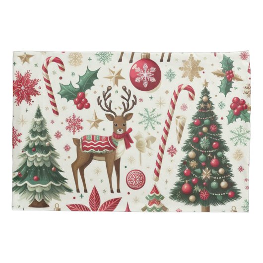 Kerstthema paar kingsize kussensloop (Achterkant-Links)