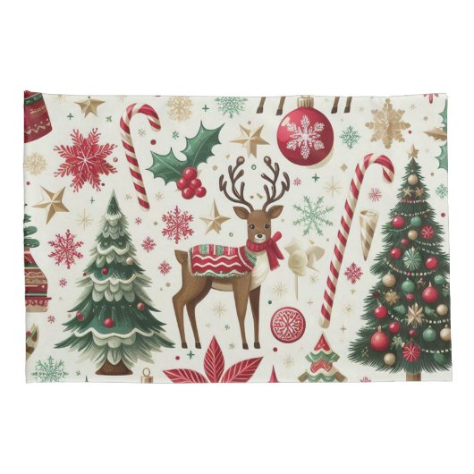 Kerstthema paar kingsize kussensloop (Achterkant-Rechts)