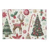 Kerstthema paar kingsize kussensloop (Voorkant-Links)