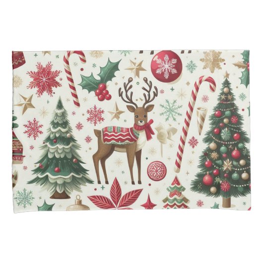 Kerstthema paar kingsize kussensloop (Voorkant-Rechts)