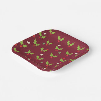 kerstthema papieren bordje