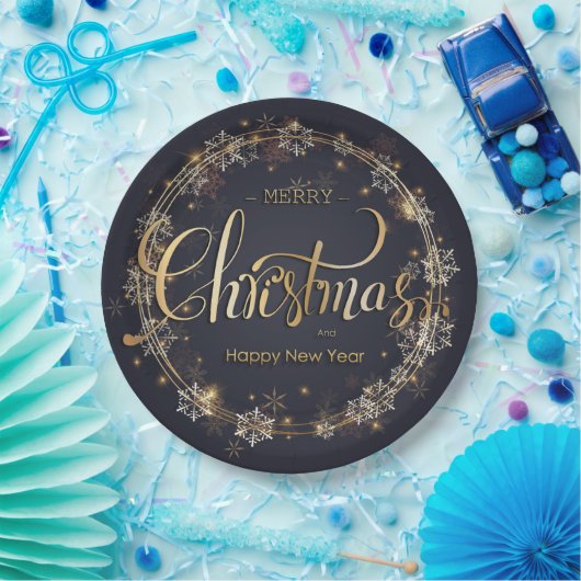 kerstthema papieren bordje (Feest)