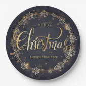 kerstthema papieren bordje (Voorkant)