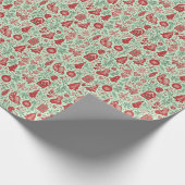 Kerstthema patroon cadeaupapier (Hoek)